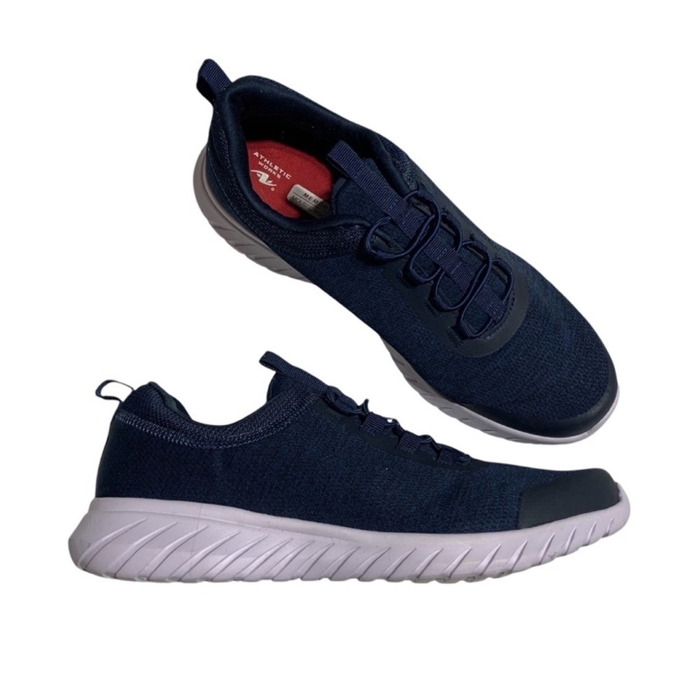 Athletic Works Sneakers‎ Men 10 Blue Good Memory Foam 16SLIDEY21